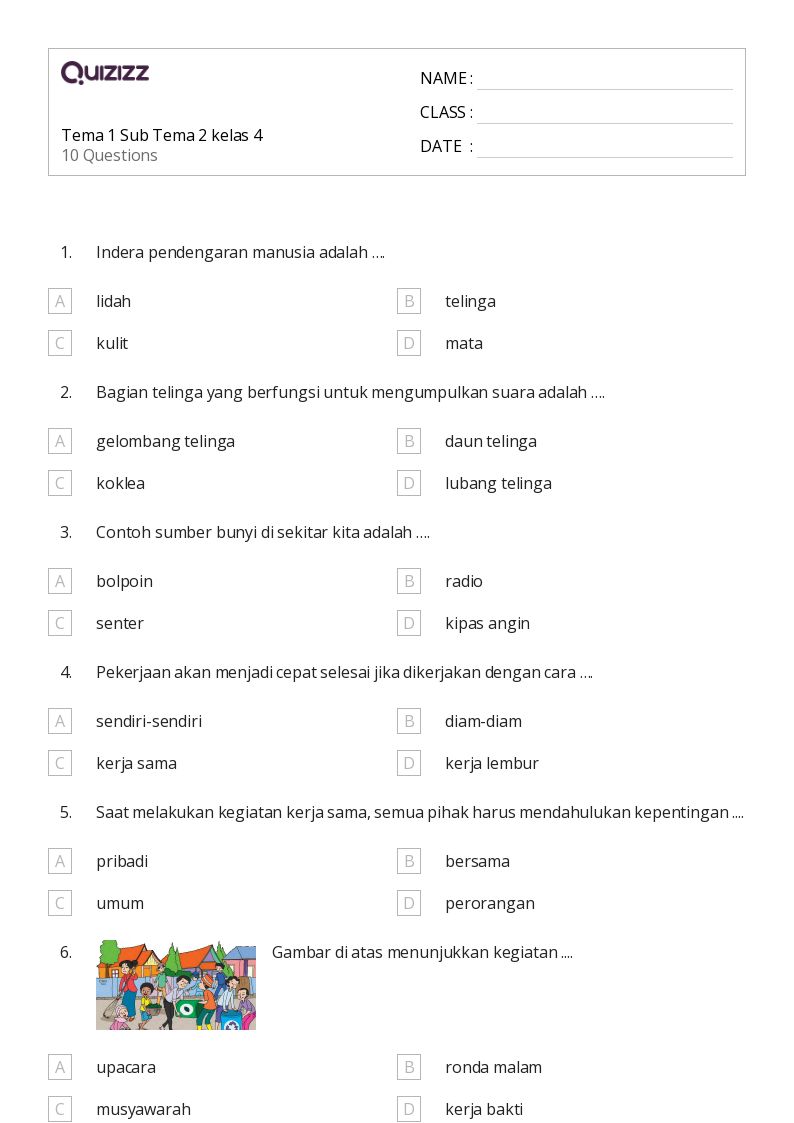 50 lembar kerja Tema untuk Kelas 4 di Quizizz Gratis Dapat Dicetak 50 lembar kerja Tema untuk Kelas 4 di Quizizz Gratis Dapat Dicetak