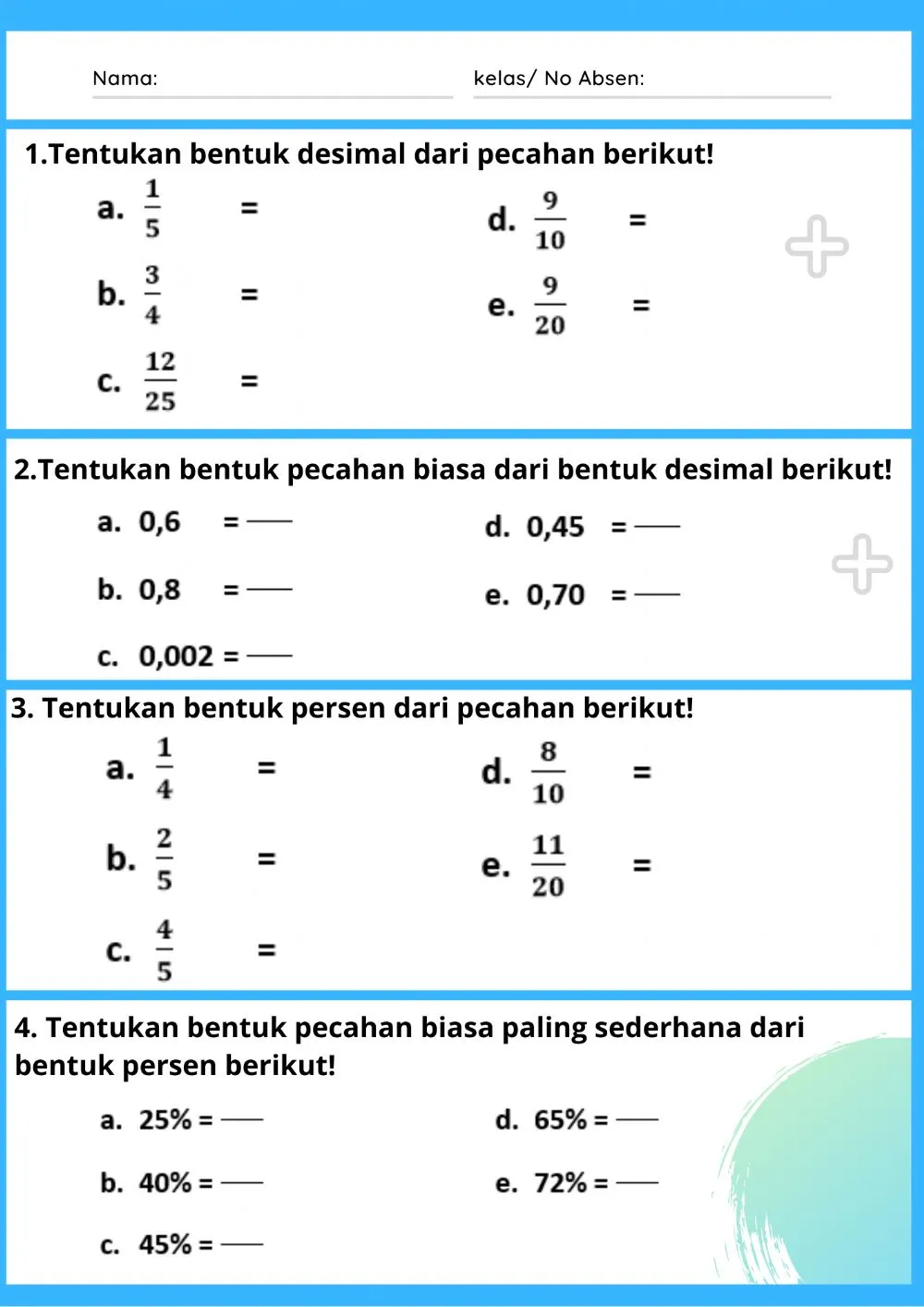 Soal Mengubah Pecahan Biasa Ke Desimal Kelas 4 Sd - Homecare24 Matematik Soal Mengubah Pecahan Biasa Ke Desimal Kelas 4 Sd - Homecare24 Matematik