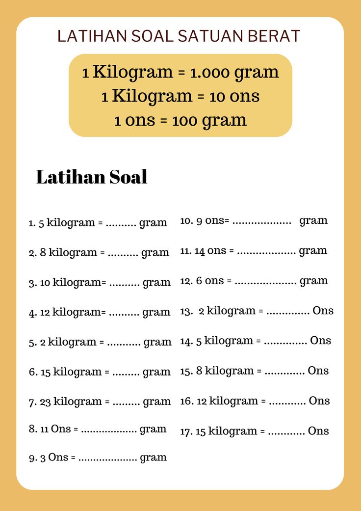 15 Contoh soal dan jawaban satuan berat kelas 4 SD yang sering keluar saat ujian 2026