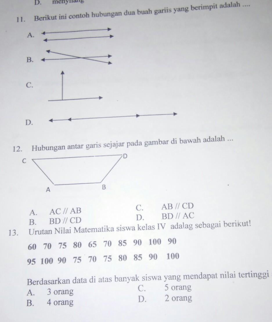 7 Rahasia Mudah Pahami Contoh Soal dan Jawaban Kelas 4 Hubungan Antar Garis Sejajar